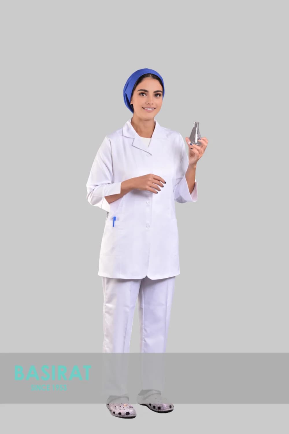 روپوش پزشکی زنانه کتی – آستین چاکدار