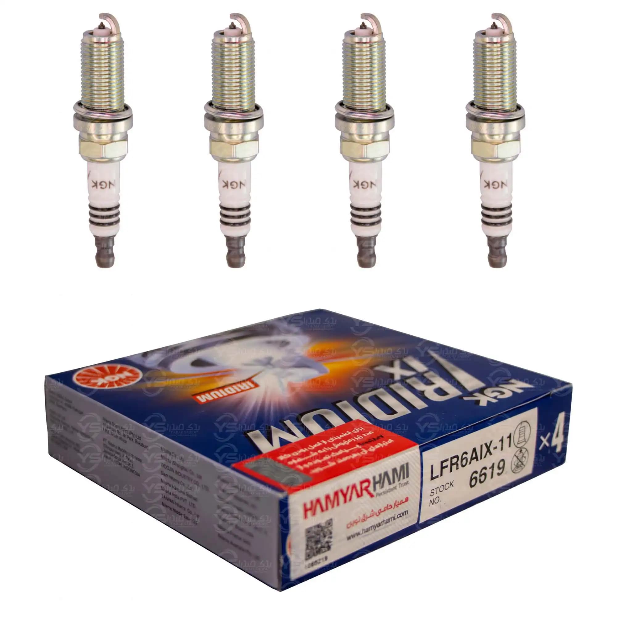 شمع سوزنی پایه بلند ایریدیوم ان جی کی 6619 LFR6AIX-11