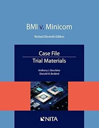 و دانلود نسخه کامل کتاب زبان اصلی BMI v. Minicom, Case File, Trial Materials (NITA) | دانلود کتاب خارجی