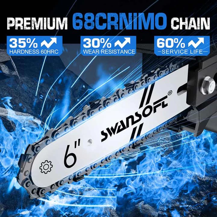 اره هرس شارژی 6 اینچ سوان سافت CS-1 — تصویر ۳