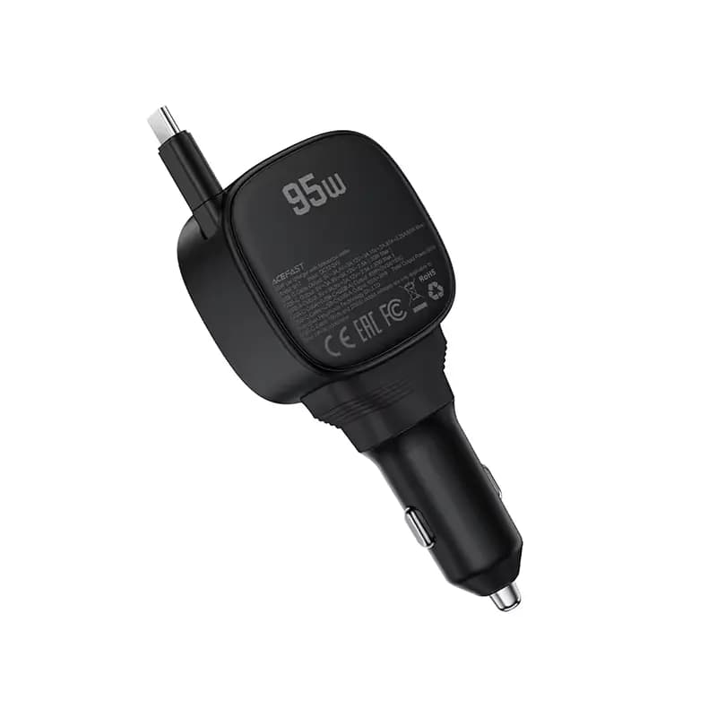 شارژر فندکی ایس فست ACEFAST B17 95W Fast Charger توان 95 وات همراه با کابل متصل — تصویر ۳