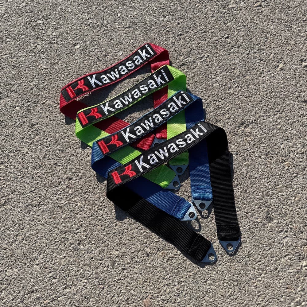 کمربند تکچرخ سگک فلزی گلدوزی Kawasaki