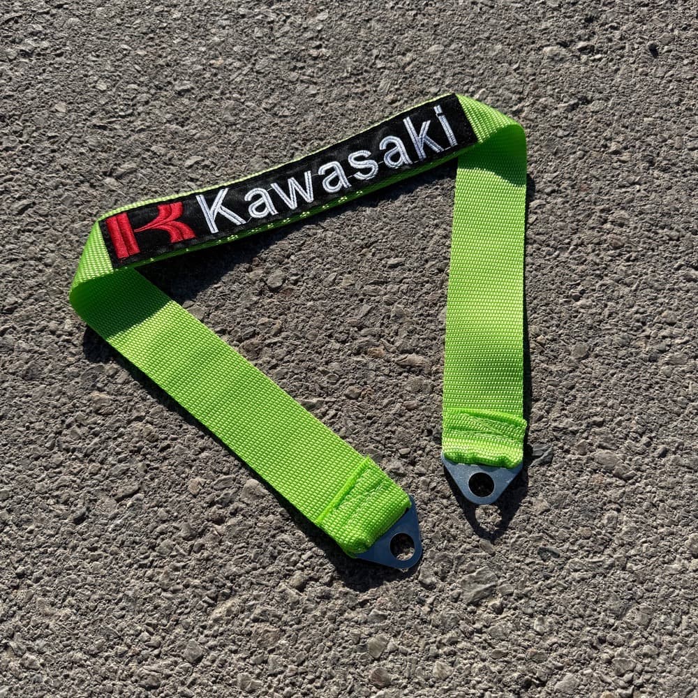 کمربند تکچرخ سگک فلزی گلدوزی Kawasaki — تصویر ۵
