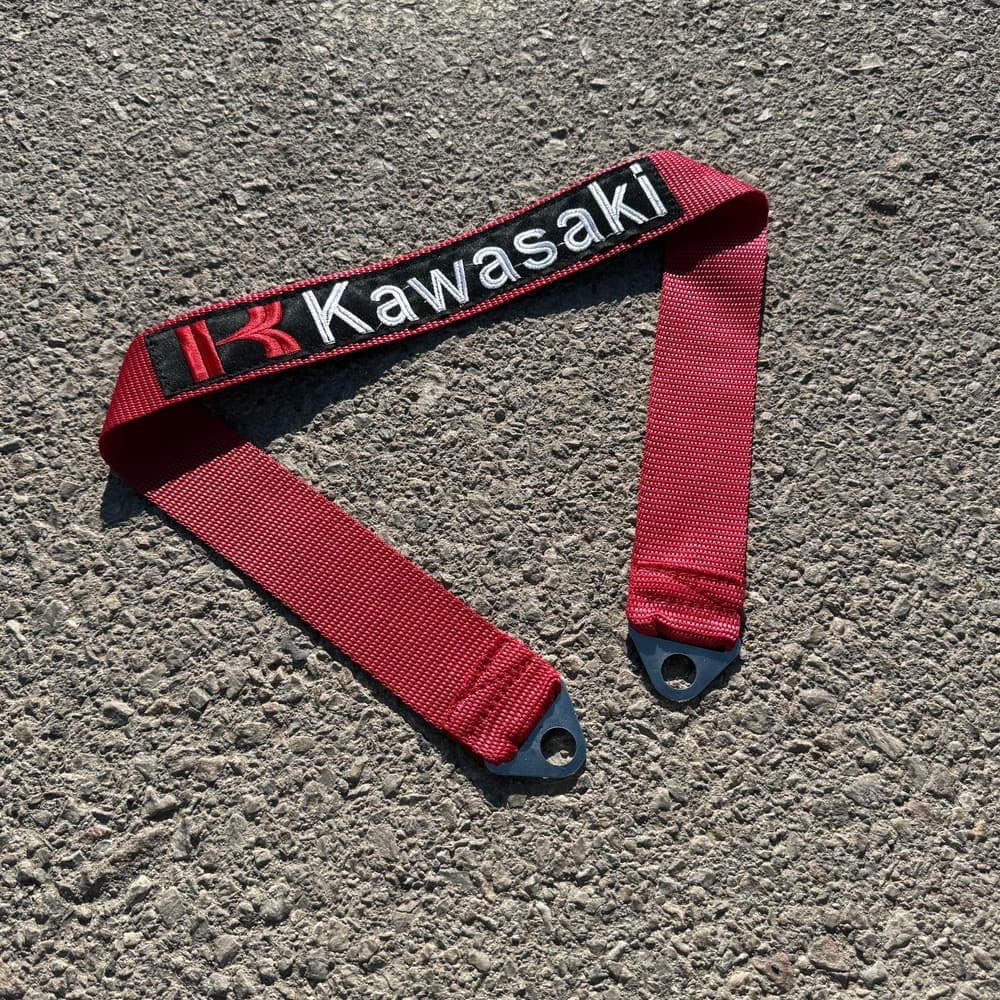 کمربند تکچرخ سگک فلزی گلدوزی Kawasaki — تصویر ۷