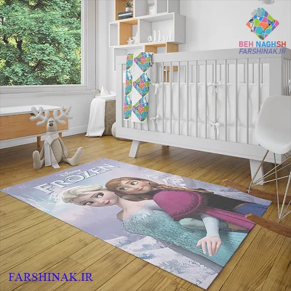 فرشینه اتاق کودک کد C166 طرح السا و آنا انیمیشن فروزن Frozen — تصویر ۲