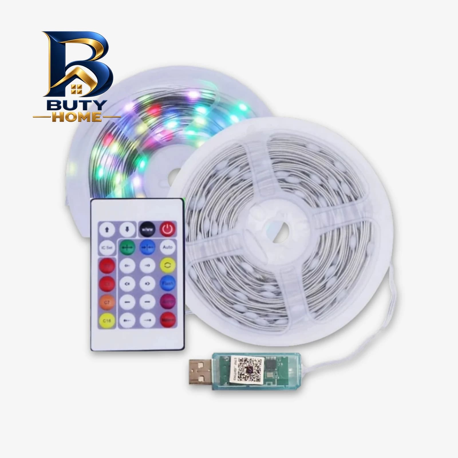 ریسه ال ای دی هوشمند بلوتوثی مدل فول کالر کد RGB IC usb 5v طول 10 متر — تصویر ۹