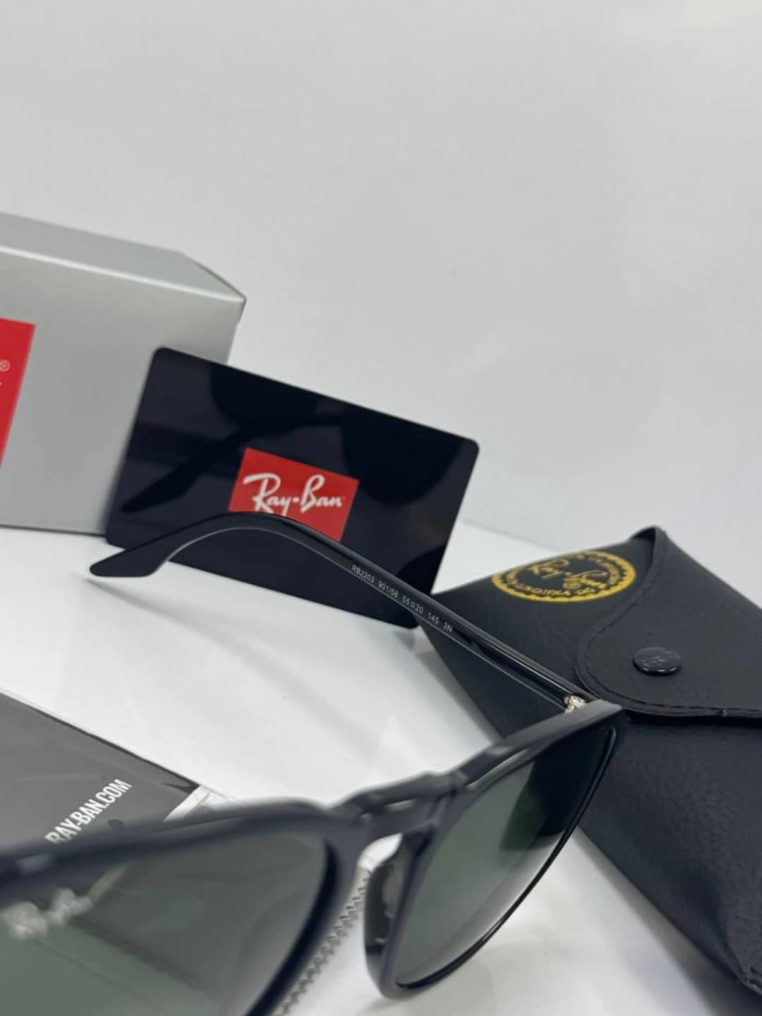 عینک ریبن مشکی rayban rb-2203 — تصویر ۴