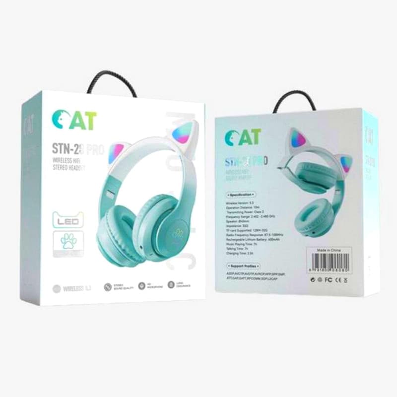 هدفون بلوتوثی طرح فانتزی گربه مدل Cat-STN-28 Pro — تصویر ۸