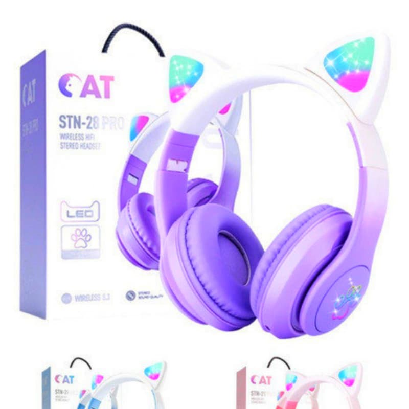 هدفون بلوتوثی طرح فانتزی گربه مدل Cat-STN-28 Pro — تصویر ۹