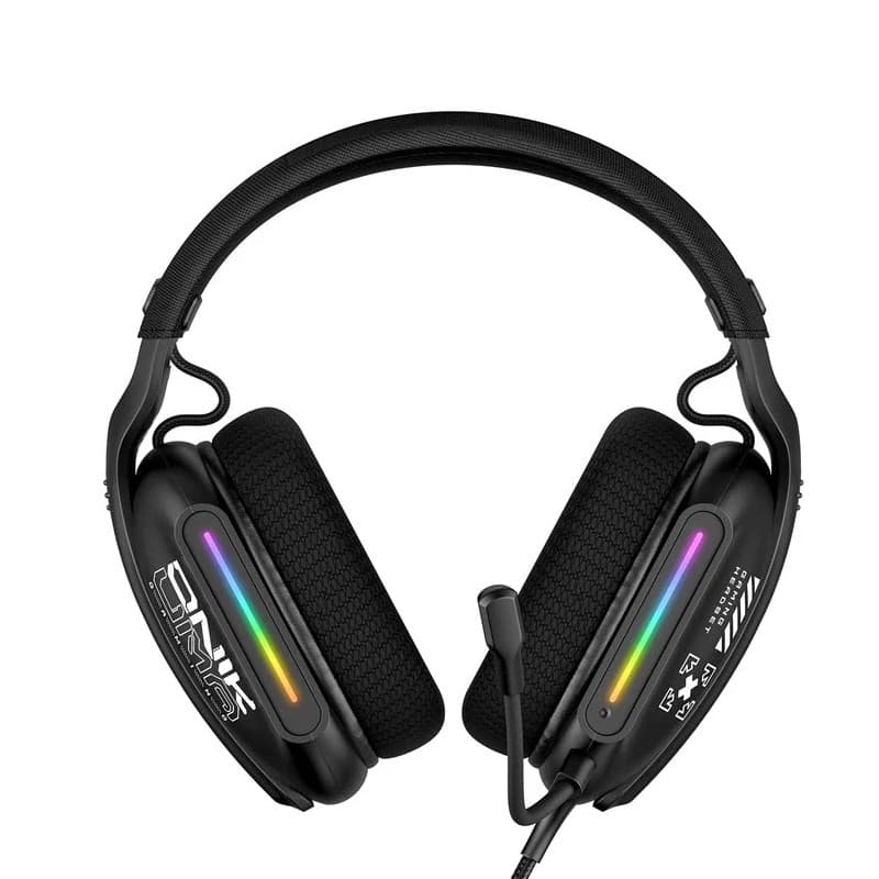 هدست گیمینگ روگوشی اونیکوما مدل X12 RGB با درایورهای 40 میلیمتری، میکروفون قابل تنظیم، نورپردازی RGB، اتصال با سیم از طریق جک 3.5 میلیمتری و USB، پاسخ فرکانسی 20 هرتز تا 20 کیلوهرتز — تصویر ۸