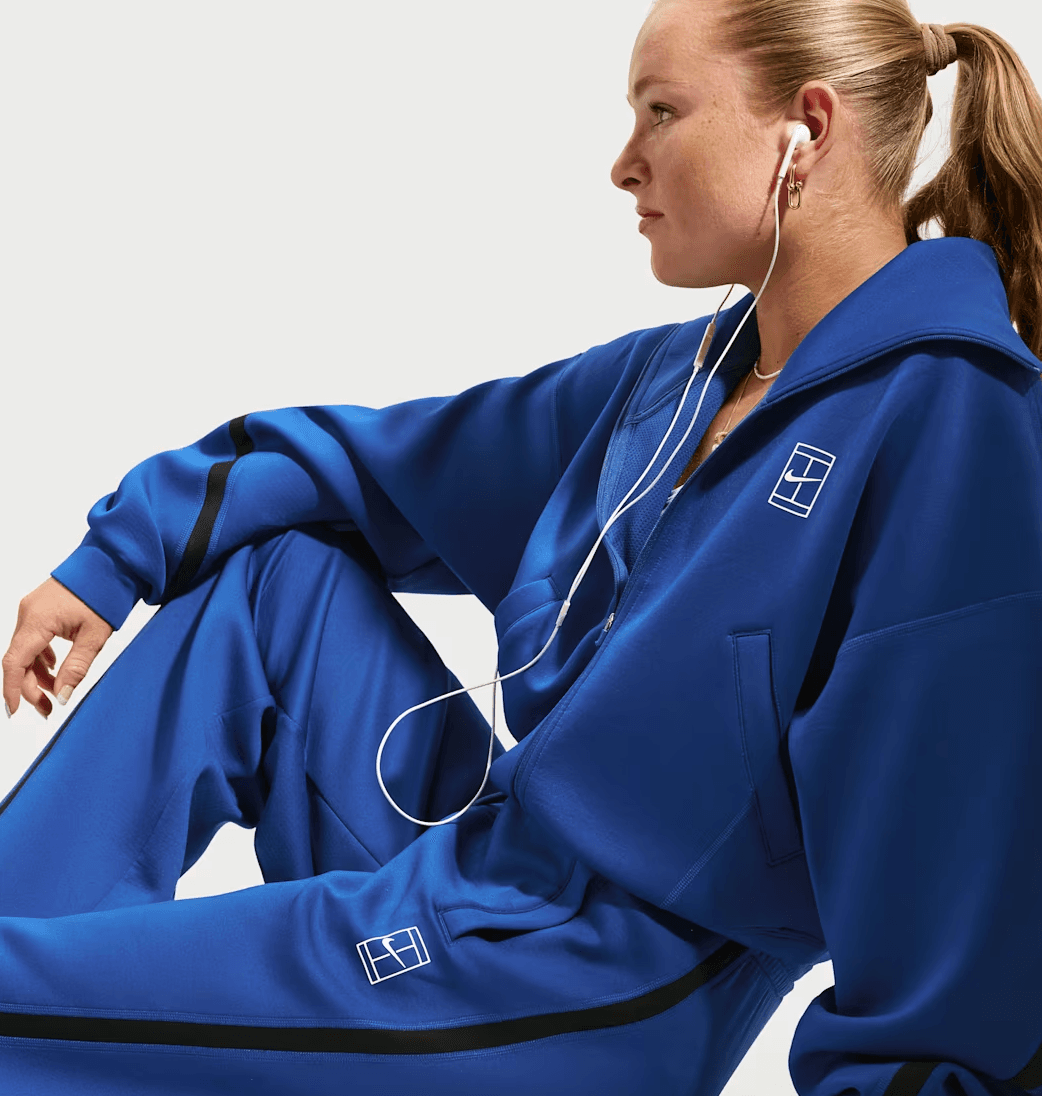 سویشرت تنیس زنانه نایک Nike Court Advantage Dri-FIT – آبی — تصویر ۳