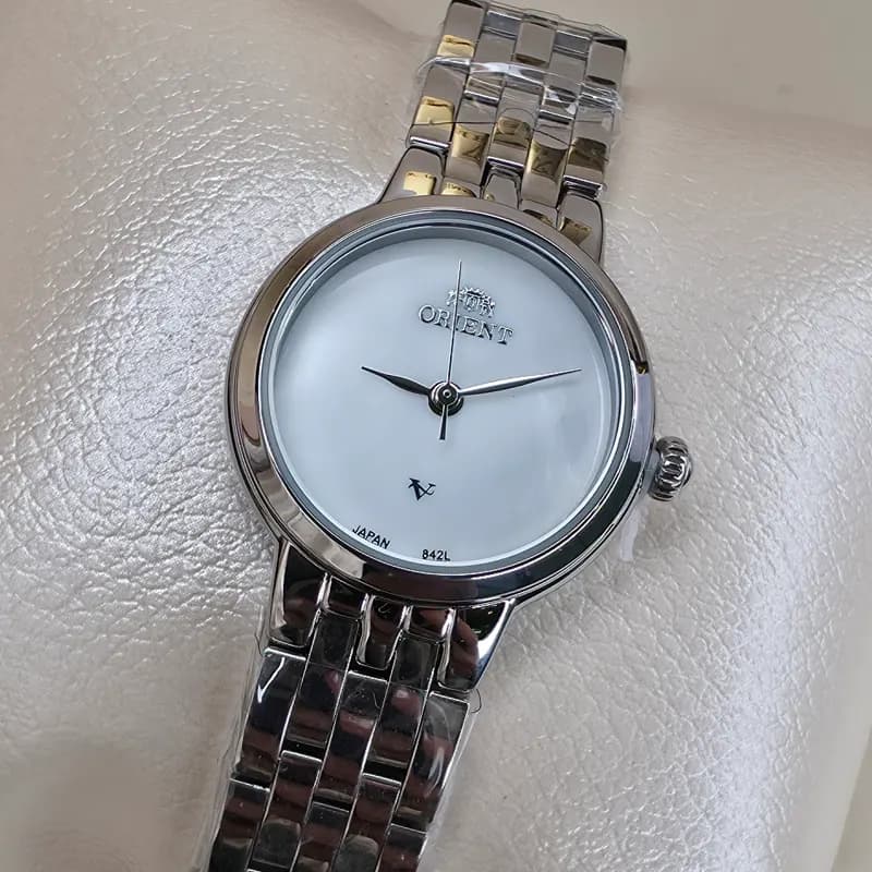 ساعت مچی عقربه ای اورجینال زنانه اورینت وی(V)نقره ای سفید مدل 842L — تصویر ۴