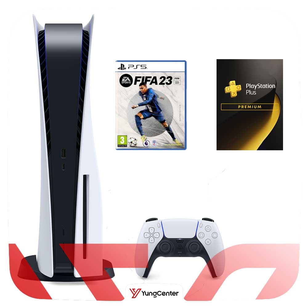 پلی استیشن 5 دیسک خور + بازی fifa 23 + اشتراک پلاس پرمیوم