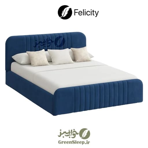 تخت خواب طرح ساده مدل لیورا یک نفره 120 در 200 + کفی تخت چوبی مبلمان فرنا مدل 1144496