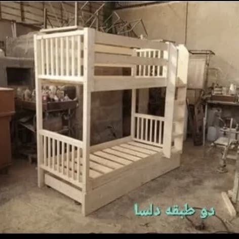 تخت کودک دوطبقه طرح دلسا. ارسال بصورت پس کرایه مبلمان فرنا مدل 1144455