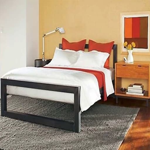 تخت خواب دو نفره چوب و فلز طرح ابرا با ارسال از کرج و پس کرایه مبلمان فرنا مدل 1144394