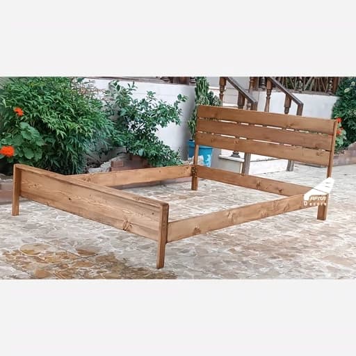تخت خواب تمام چوب افرا ،،پسکرایه مبلمان فرنا مدل 1144371