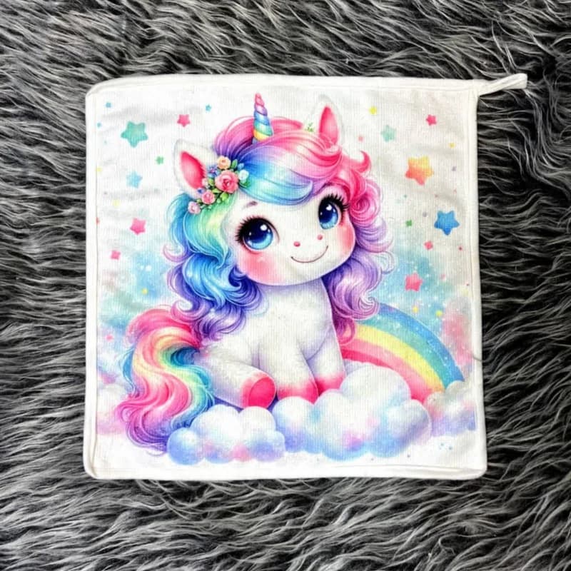 حوله دست و صورت نوزاد مدل یونیکورن (unicorn) — تصویر ۲