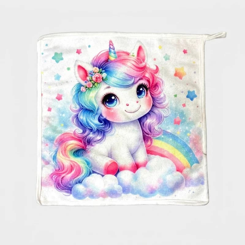 حوله دست و صورت نوزاد مدل یونیکورن (unicorn)