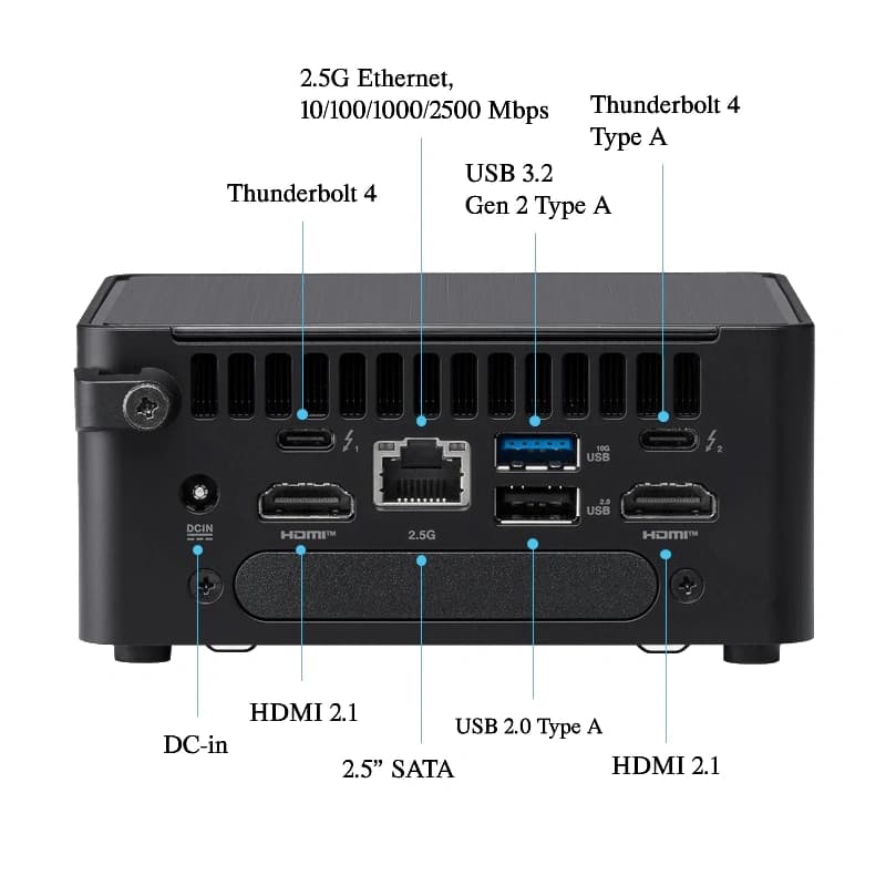 مینی پی‌سی ایسوس NUC14RVHU5 8GB 256GB — تصویر ۵
