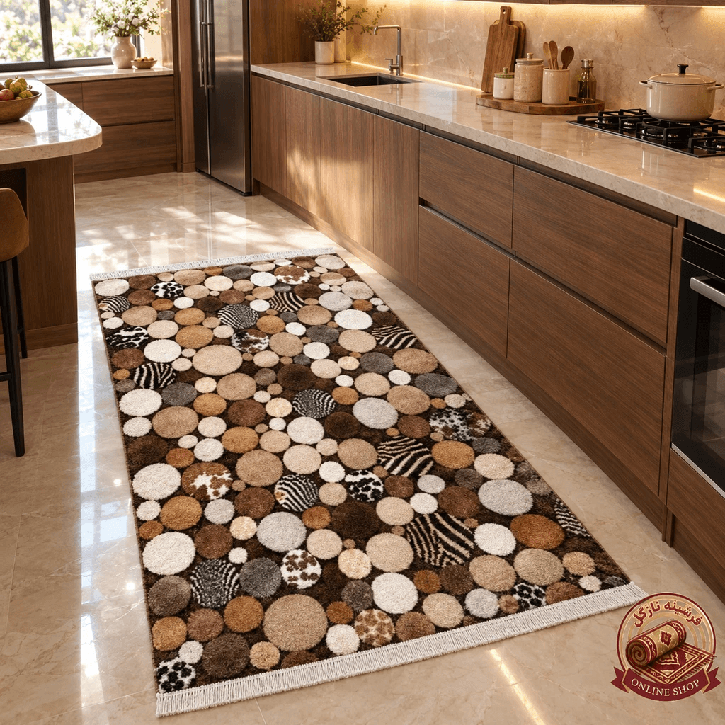 فرشینه آشپزخانه ضد پرزدهی و قابل شست و شو دارای ترمز فرش کد 13244