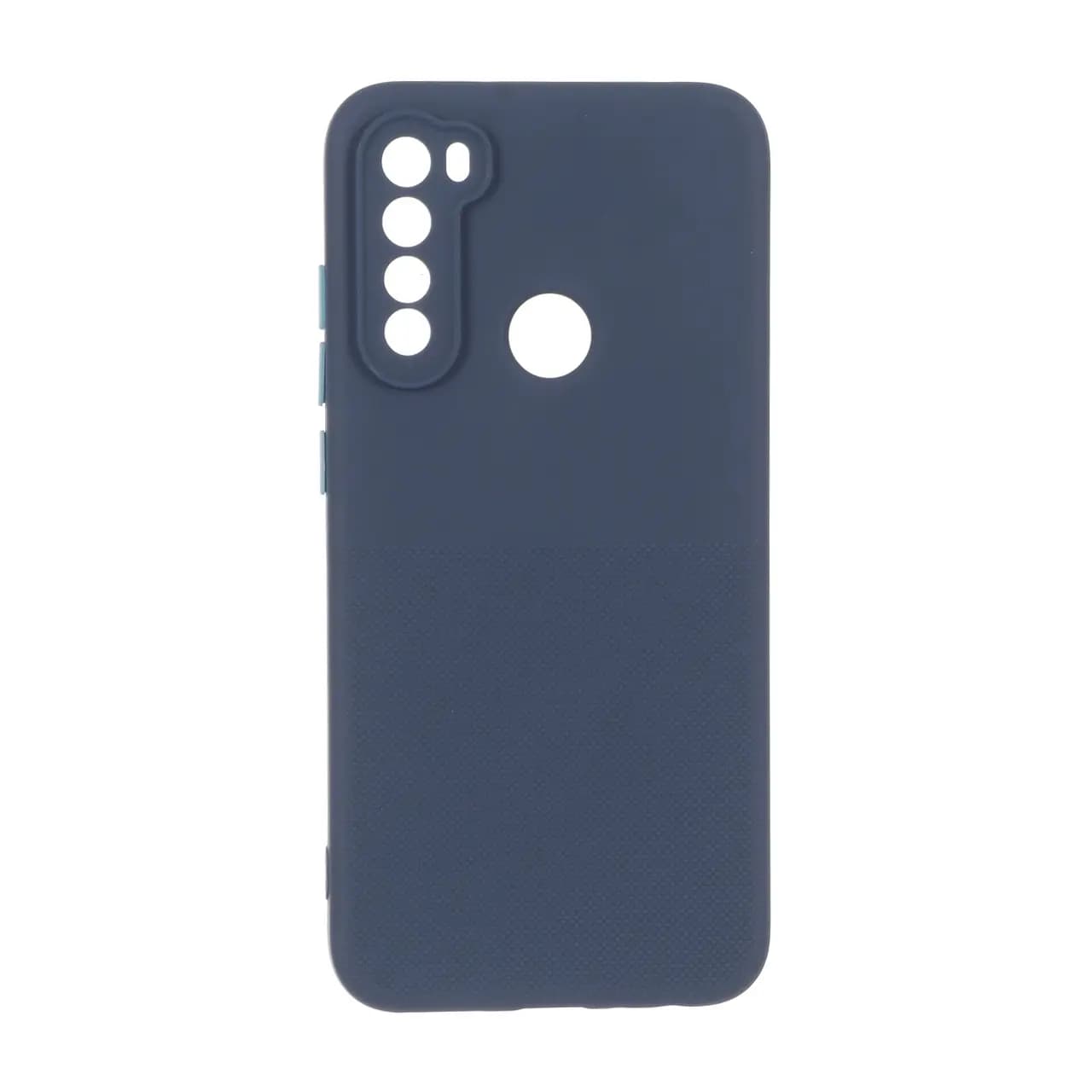 قاب سوزنی دکمه رنگی محافظ لنزدار Xiaomi Redmi Note 8 – سرمه ای