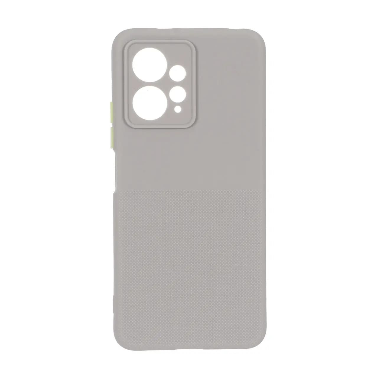 قاب سوزنی دکمه رنگی محافظ لنزدار Xiaomi Redmi Note 12 4G – طوسی