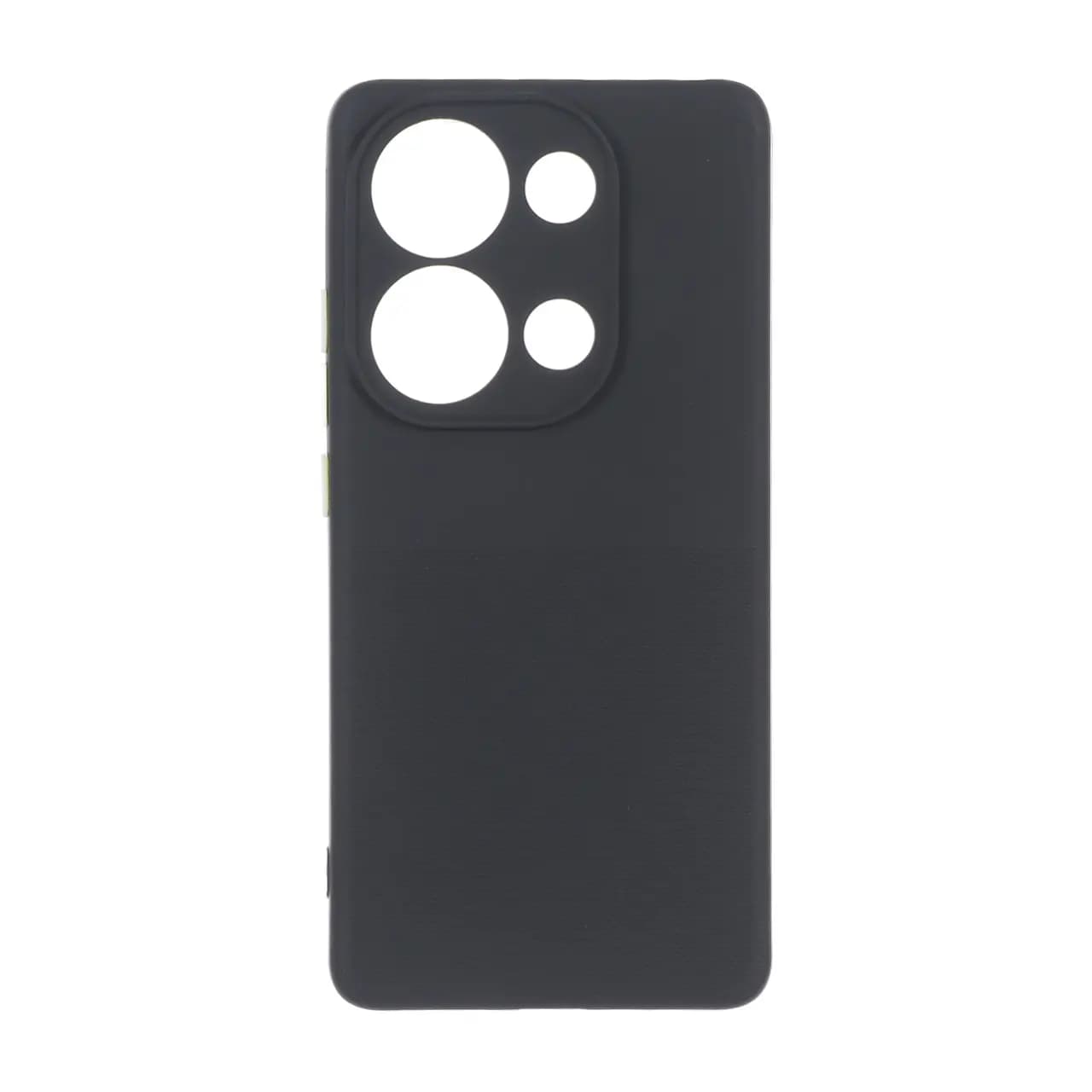 قاب سوزنی دکمه رنگی محافظ لنزدار Xiaomi Redmi Note 14S / Note 13 Pro 4G / Poco M6 Pro 4G – مشکی
