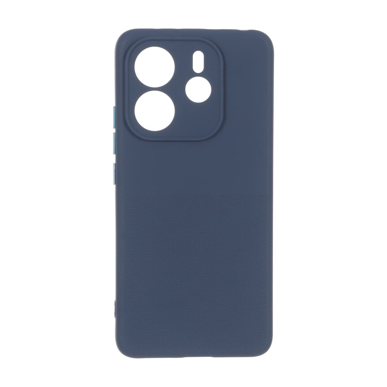 قاب سوزنی دکمه رنگی محافظ لنزدار Xiaomi Redmi Note 14 4G – سرمه ای