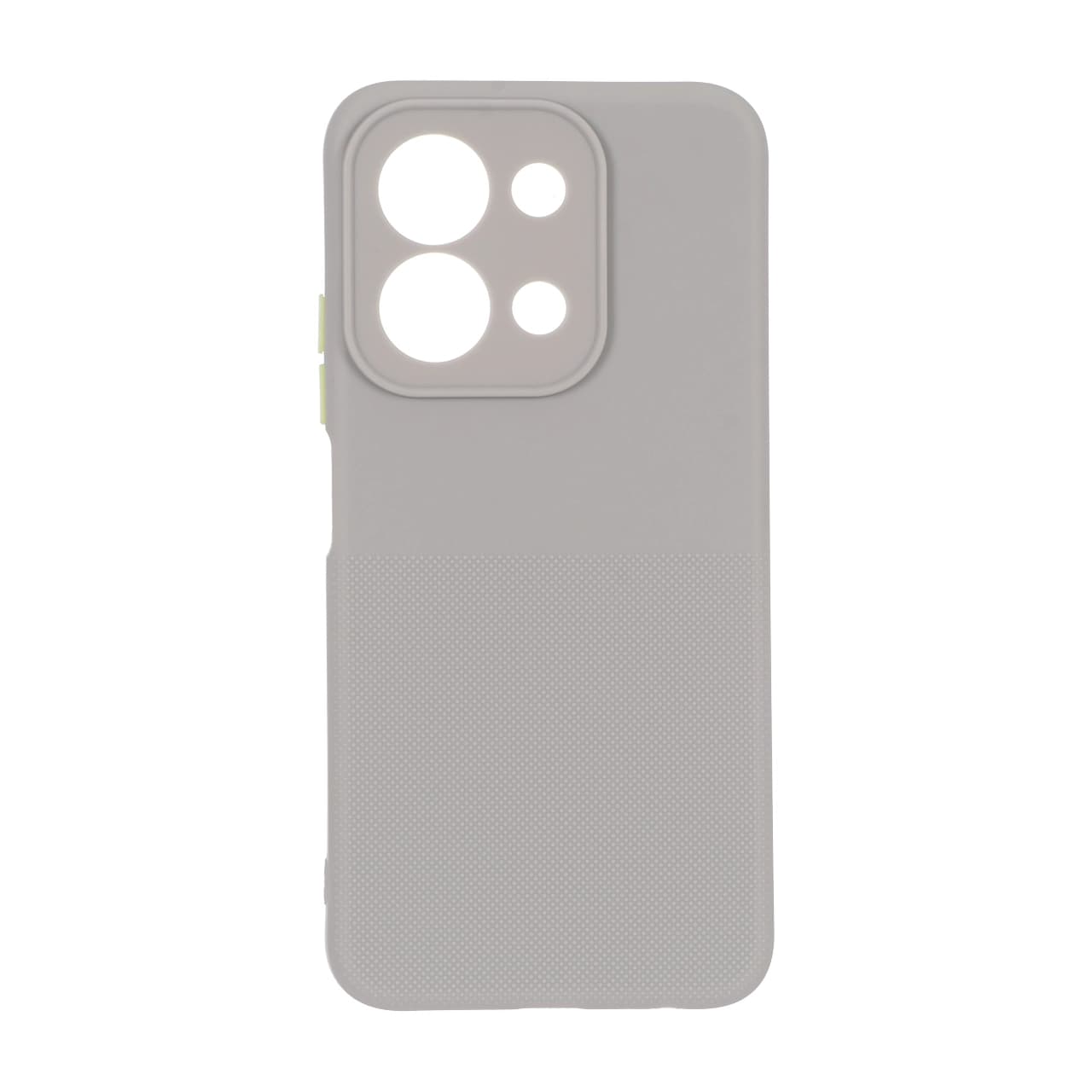قاب سوزنی دکمه رنگی محافظ لنزدار نسخه گلوبال Xiaomi Redmi 15C / Poco C85 – طوسی