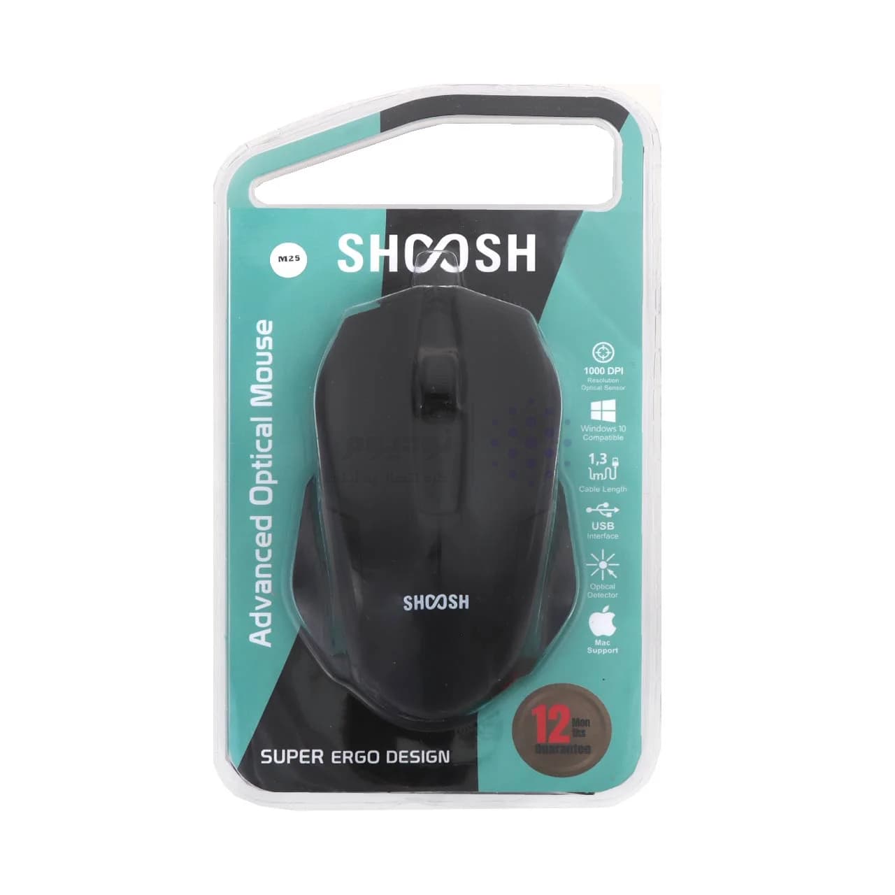 ماوس باسیم Shoosh مدل M25 – مشکی – SMO — تصویر ۴