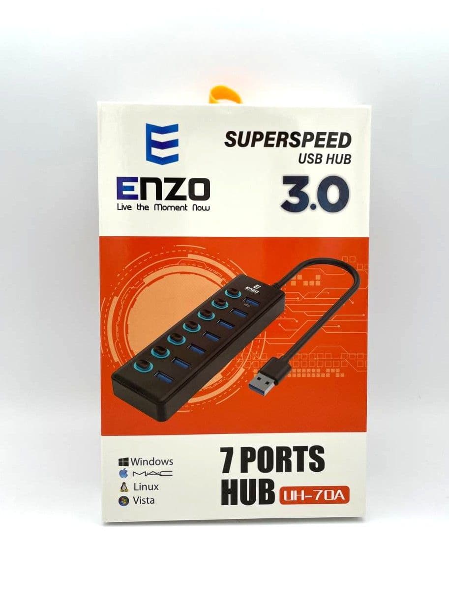 هاب 7 پورت USB3.0 آداپتور خور انزو مدل ENZO USB UH-70A — تصویر ۵