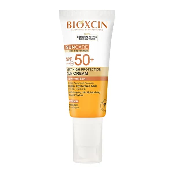 کرم ضد آفتاب بی رنگ بیوکسین Spf +50 مناسب پوست خشک و حساس 50 میل — تصویر ۲