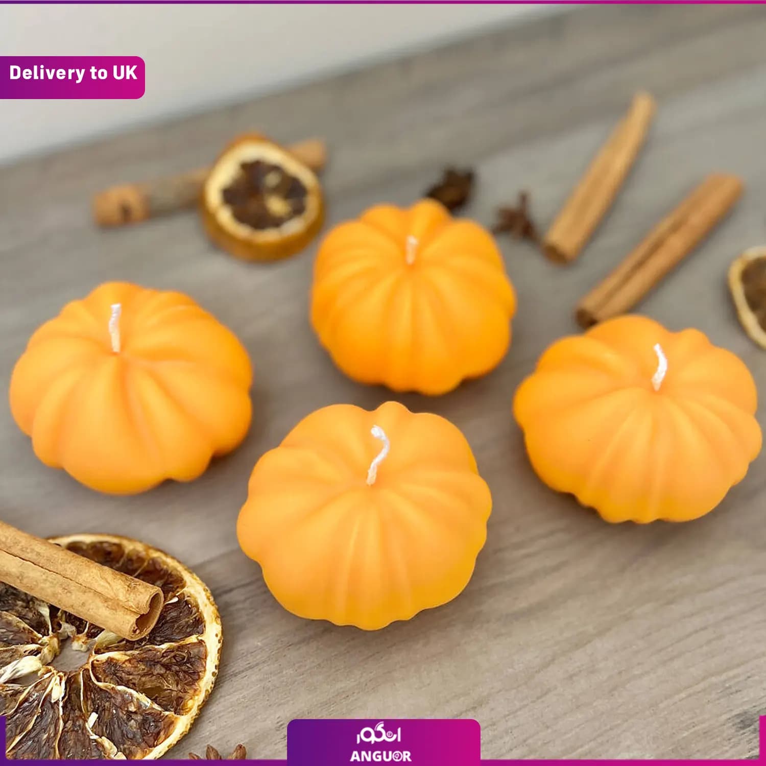 Halloween Pumpkin Candles Spiced Pumpkin Scent (Delivery to UK)