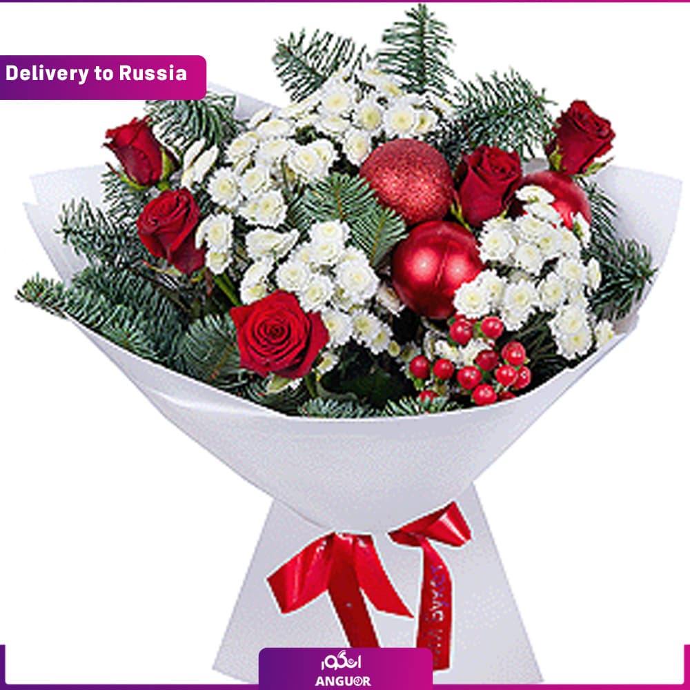 دسته گل کریسمس مبارک (تحویل در روسیه)