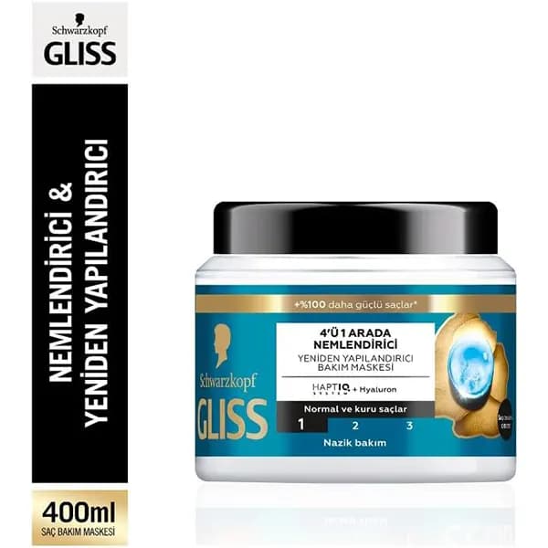 ماسک موی گلیس AQUA REVIVE حجم 400 میل – آبرسان و نرم کننده موهای خشک — تصویر ۲