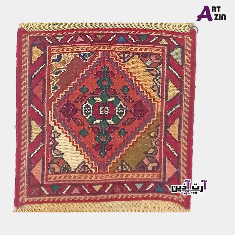 گلیم کوچک دستباف ورنی سنتی 30*30 سانتی کد: 41 – 500 — تصویر ۲