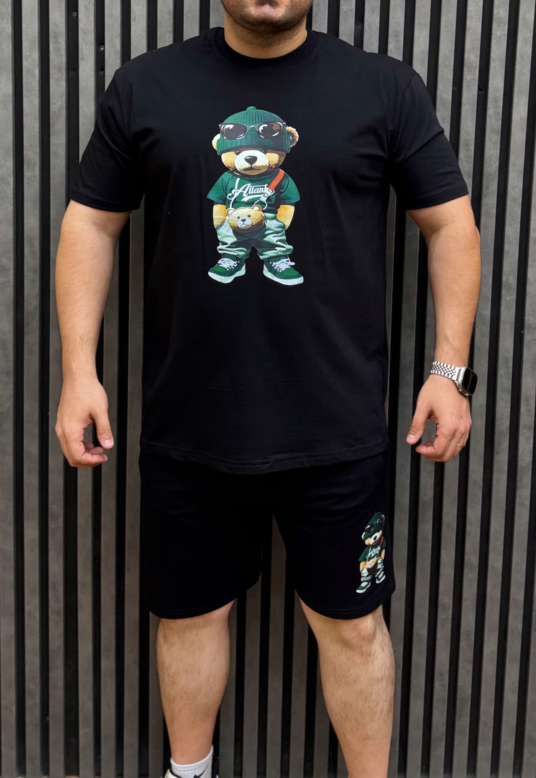 ست تیشرت و شلوارک Teddy سایزبزرگ ( 8237 ) — تصویر ۲