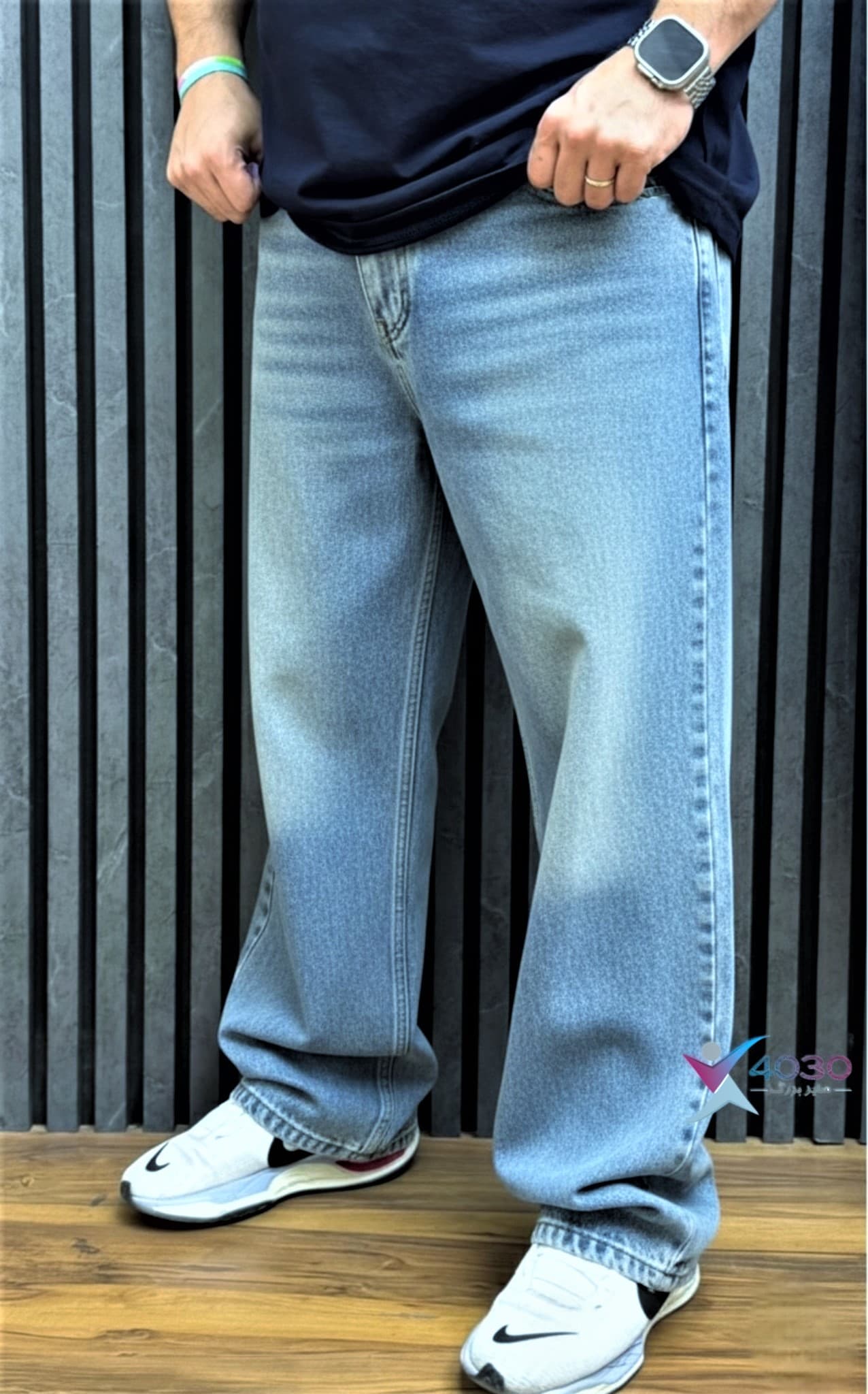 شلوار جین بگ استایل ZARA سایزبزرگ ( 4502 ) — تصویر ۳