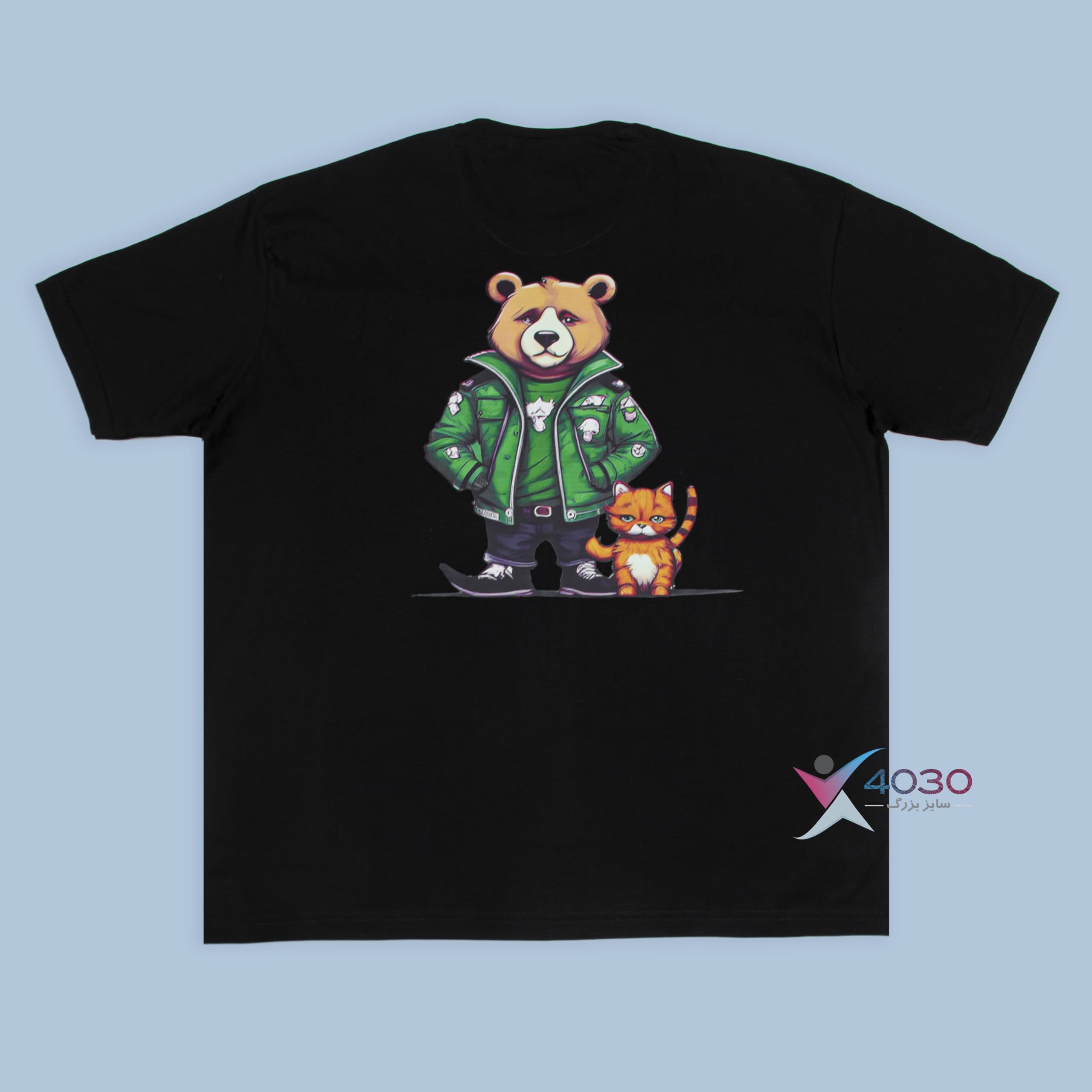 تیشرت Teddy & cat پشت طرح دار سایزبزرگ ( 405 ) — تصویر ۵
