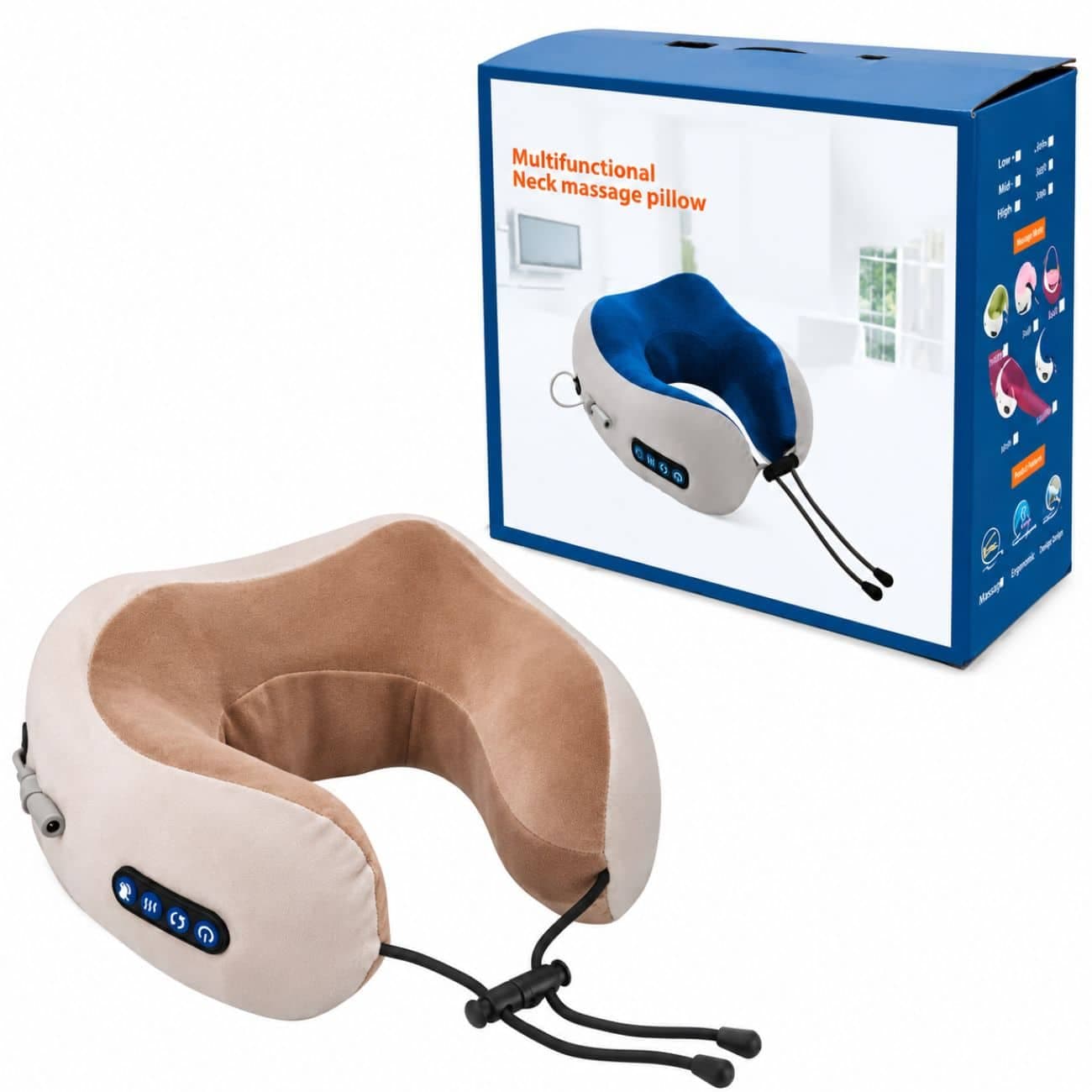 ماساژور گردن برقی U شکل مدل RH-3 با ماساژ گرمایی و لرزشی — تصویر ۹