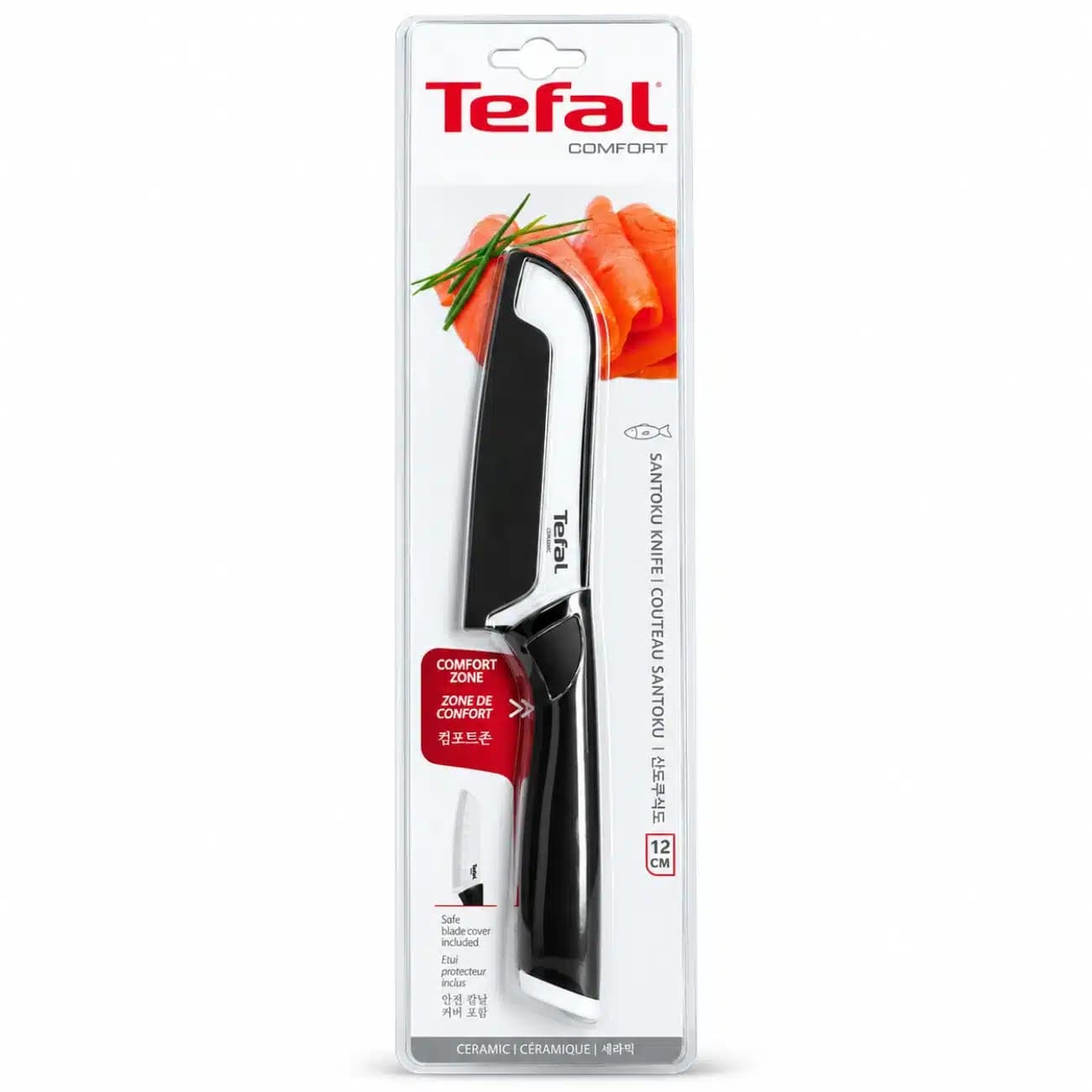 چاقوی سانتوکو تفال Tefal مدل K2223614 سایز 12 سانتی متر — تصویر ۶