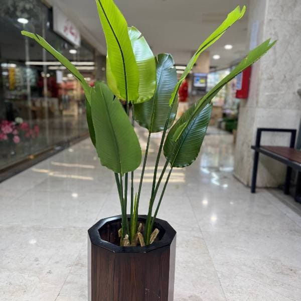 درختچه مصنوعی پرنده بهشتی 9 برگ 120 سانت