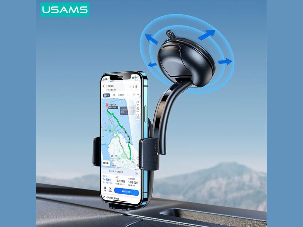 هولدر موبایل داخل خودرو یوسامز Usams US-ZJ063 Car Center Console Retractable Phone Holder — تصویر ۷