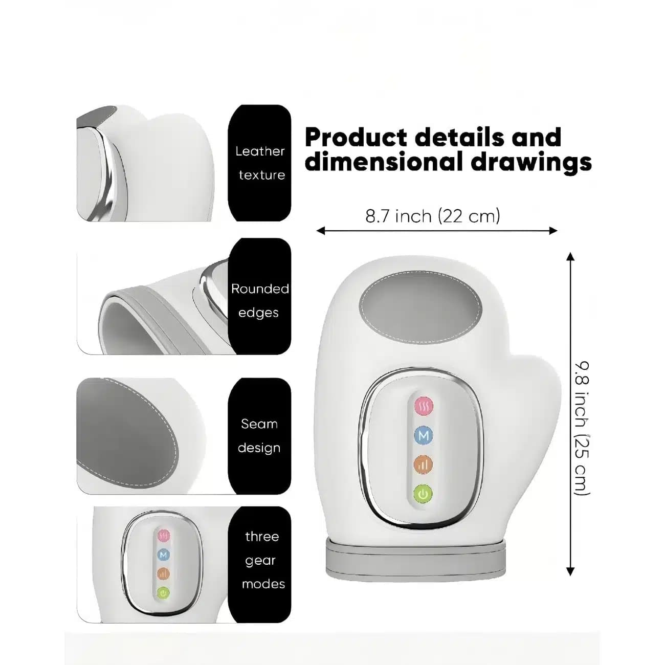 ماساژور دست و انگشتان مدل Smart Hand Massager با گرمایش و فشار هوا — تصویر ۱۱