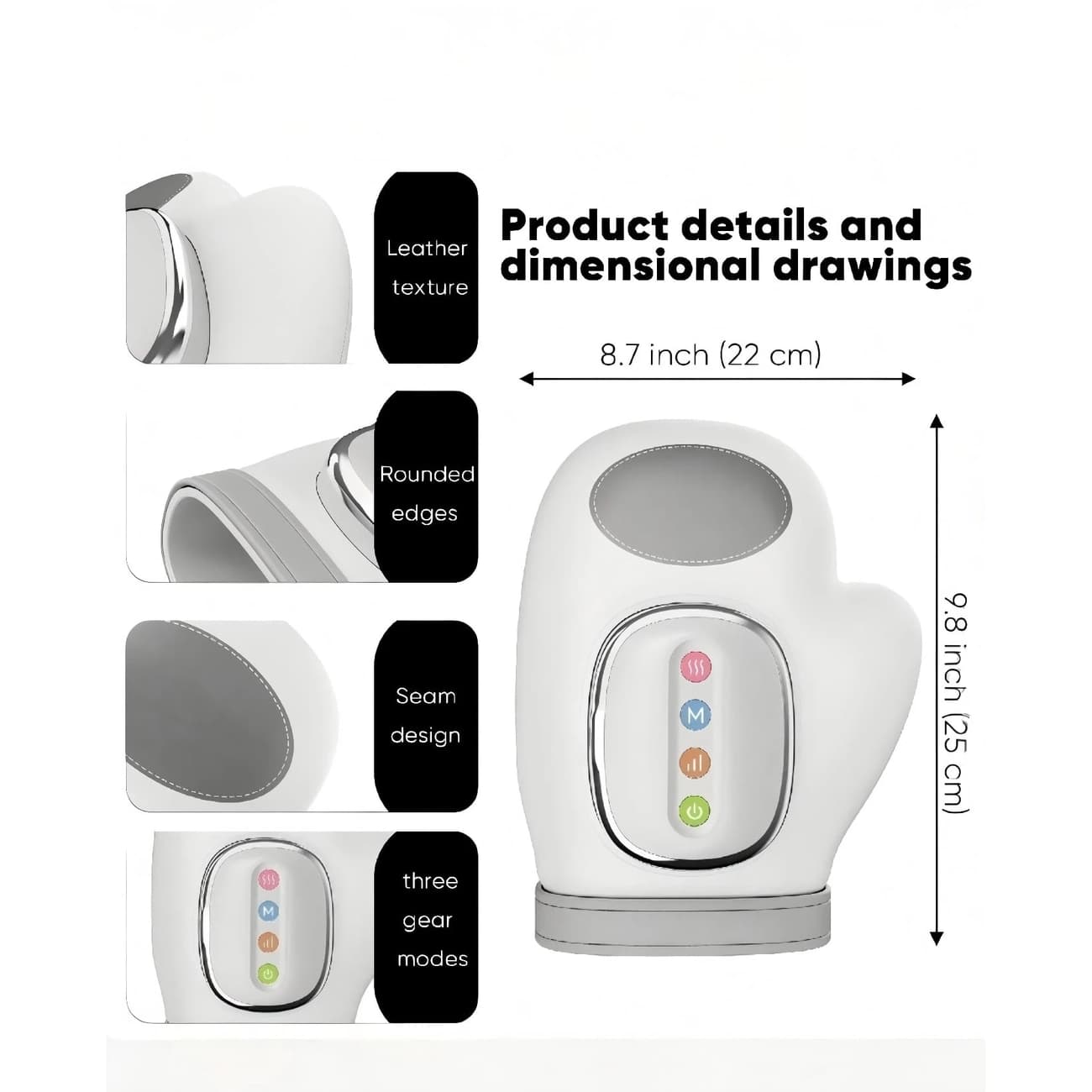 ماساژور دست و انگشتان مدل Smart Hand Massager با گرمایش و فشار هوا — تصویر ۵