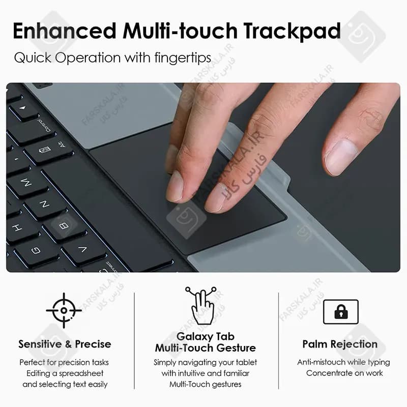کیف کلاسوری نیلکین با کیبورد بلوتوث Bumper Combo تبلت سامسونگ Tab S9 — تصویر ۵