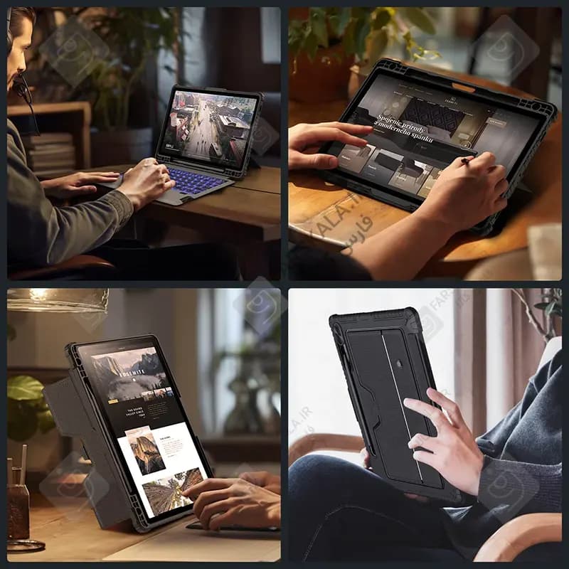 کیف کلاسوری نیلکین با کیبورد بلوتوث Bumper Combo تبلت سامسونگ Tab S9 — تصویر ۴