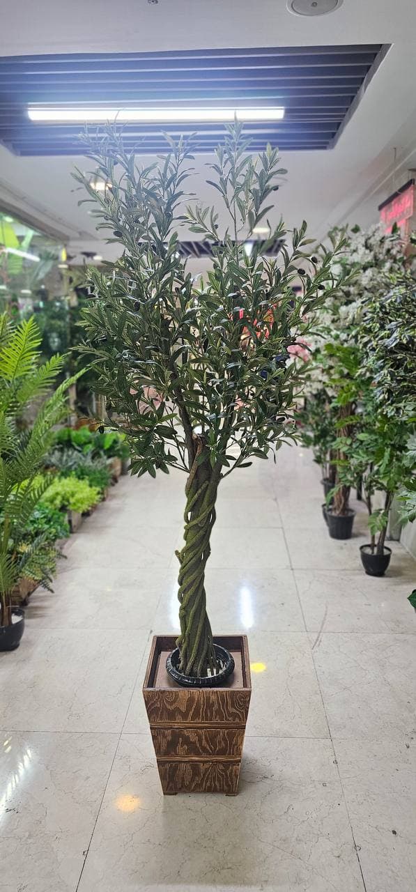 درختچه زیتون مصنوعی 180 سانت تنه چوبی — تصویر ۴