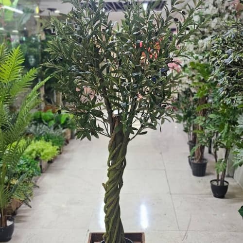 درختچه زیتون مصنوعی 180 سانت تنه چوبی